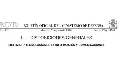 EL MINISDEF PUBLICA EL PLAN ESTRATÉGICO DE LOS SISTEMAS CIS/TIC