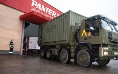 Panter dona más de 1.300 pares de botas para equipar a la UME frente al coronavirus