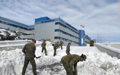 El Ejército de Tierra hace frente a la borrasca de nieve Filomena