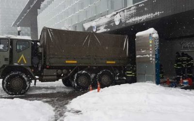 Telefónica proporciona soporte a la UME a través de sus instalaciones en Madrid para atender a los afectados por la borrasca Filomena