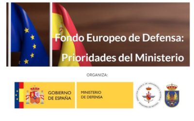 Se celebrará la jornada de Difusión a la Industria Nacional sobre el Fondo Europeo de Defensa, el 26 de marzo, organizada por el EMACON y la DGAM en colaboración con ISDEFE