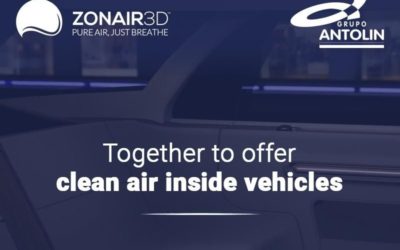 ZONAIR3D y Grupo Antolin firman un acuerdo para ofrecer aire puro en el interior de los vehículos