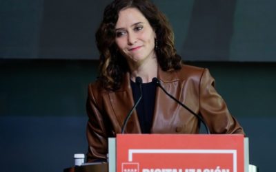 La presidenta de la Comunidad de Madrid, Isabel Díaz Ayuso, anuncia la construcción de un centro de proceso de datos de altas prestaciones