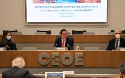 El presidente de CEOE defiende la política comercial europea como herramienta clave para la internacionalización de las empresas