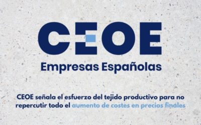 CEOE señala el esfuerzo del tejido productivo para no repercutir todo el aumento de costes en precios finales