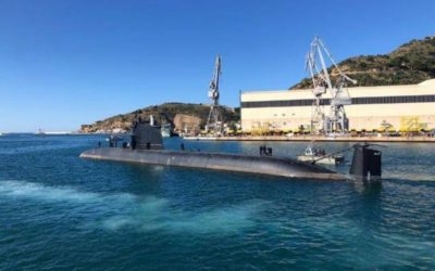 El submarino S-81 “Isaac Peral” sale por primera vez al mar