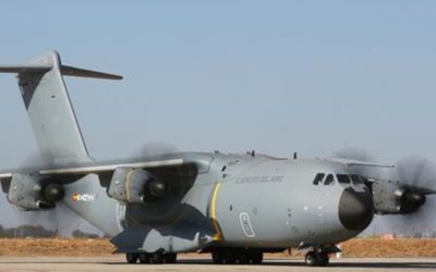 Despega desde la Base Aérea de Torrejón otro avión con armamento de grueso calibre para Ucrania