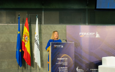 La secretaria de Estado de Defensa anuncia en la presentación de la III edición de la Feria Internacional de Defensa y Seguridad de España una inversión del 1,2% en Defensa en 2023
