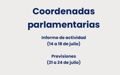 CEOE – Coordenadas Parlamentarias: Informe de Actividad (14 al 18 de julio) y previsiones (21 al 24 de julio)